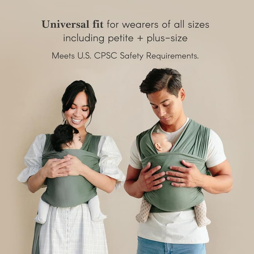 Solly Baby Wrap, Buttery-Soft Baby Carrier Newborn to Toddler 8-25 Lbs., Lightweight & Hands-Free Infant Sling Wrap, Breathable Summer Carrier, Baby Wearing & Postpartum Essential, New Mom Gift, Black