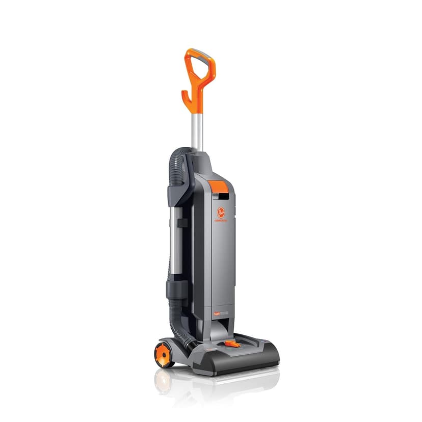 Hoover Commercial HushTone 13-Inch 2-Speed Upright Vacuum Cleaner with IntelliBelt, Quiet Bagged HEPA Filtered Professional Rated, 40-Foot Long Cord, CH54113, Gray/Orange