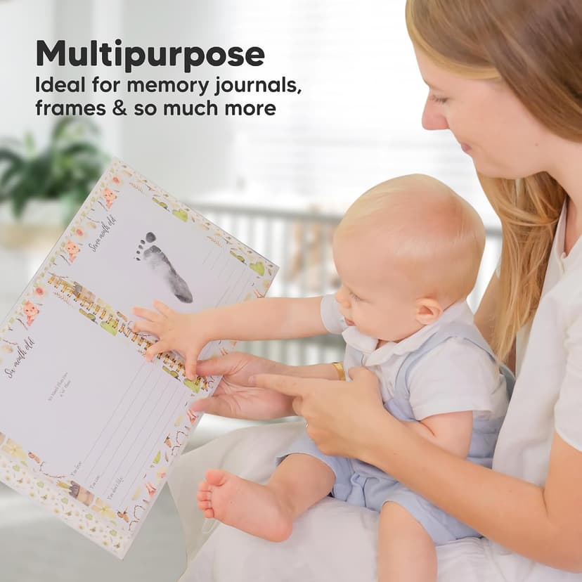 Newborn Keepsake, Dog Nose, Paw Print Kit, Clean Touch Ink Pads, Baby Handprints Footprints Kit, New Mom Gifts 4pk Inkless Baby Hand and Footprint Kit, Mess Free Ink Pads (Jet Black, R) B08N6KWS7T