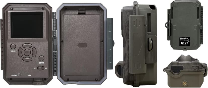 GardePro E5S Trail Camera (Non-Cellular, Non-WiFi), 64MP Photo & 1296P HD Video, 0.1s Trigger, 100ft No-Glow Night Vision, Motion Activated Wildlife Camera