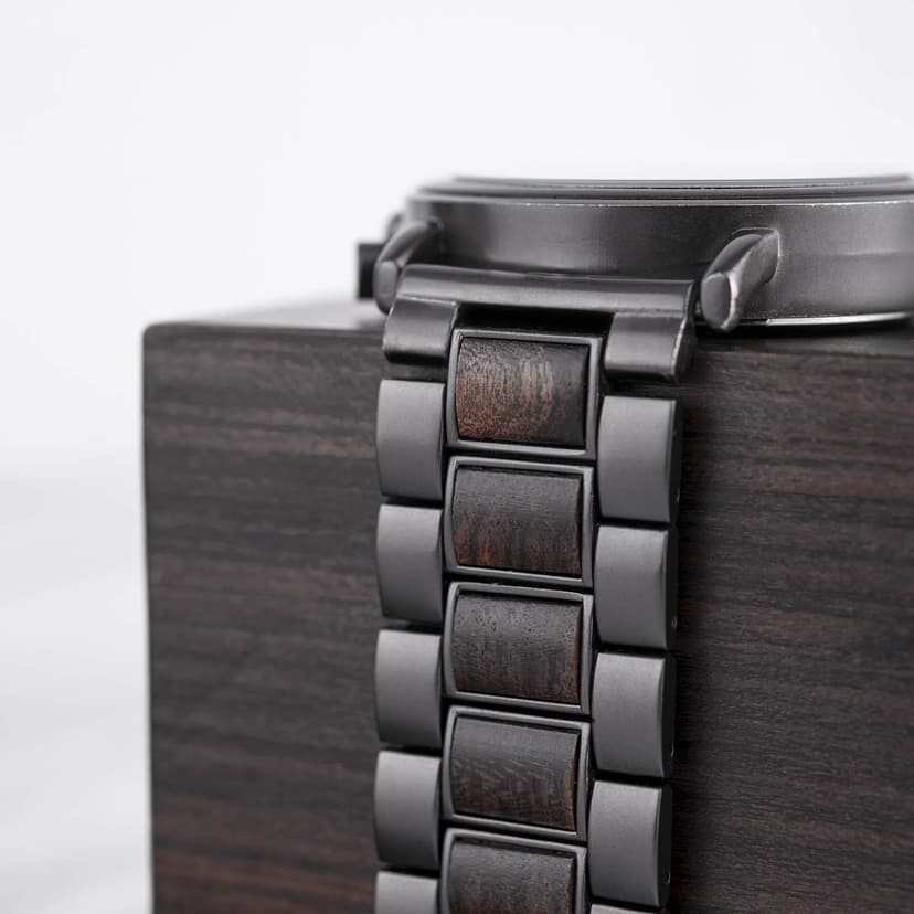 2win Engraved Wooden Watch for Boyfriend My Man Fiancé Husband Customized Personalized Wood Watches for Men Birthday Anniversary Personalized Watch