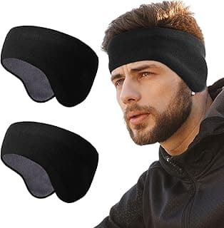 WTACTFUL Double-Layer Fleece Pro, Ear Warmers Muffs Cold Weather Winter Headband Ear Covers for Men Women Ski Running Cycling