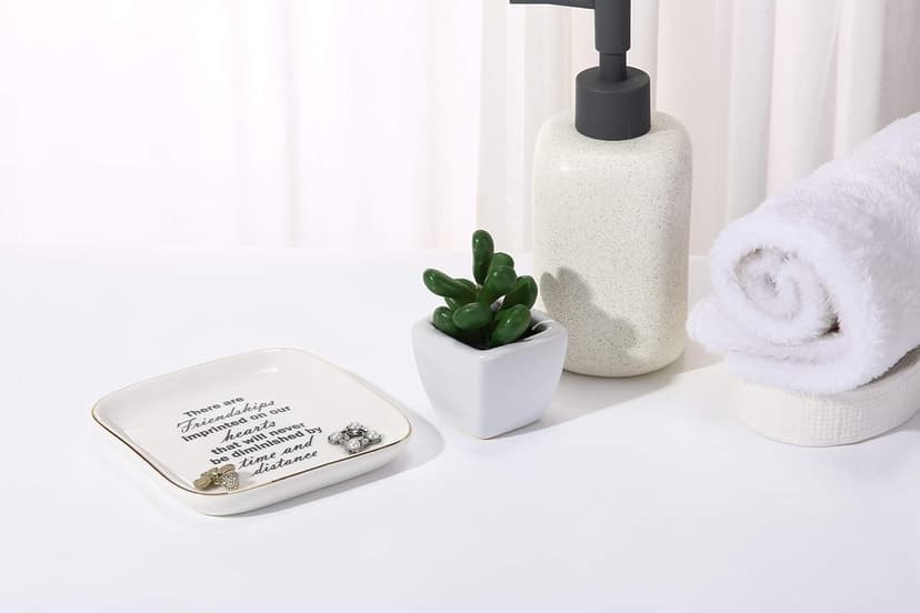 Scwhousi Ring Dish Jewelry Tray for Friend Mom Sister Maid of Honor,Birthday Mother's Day Christmas Gifts