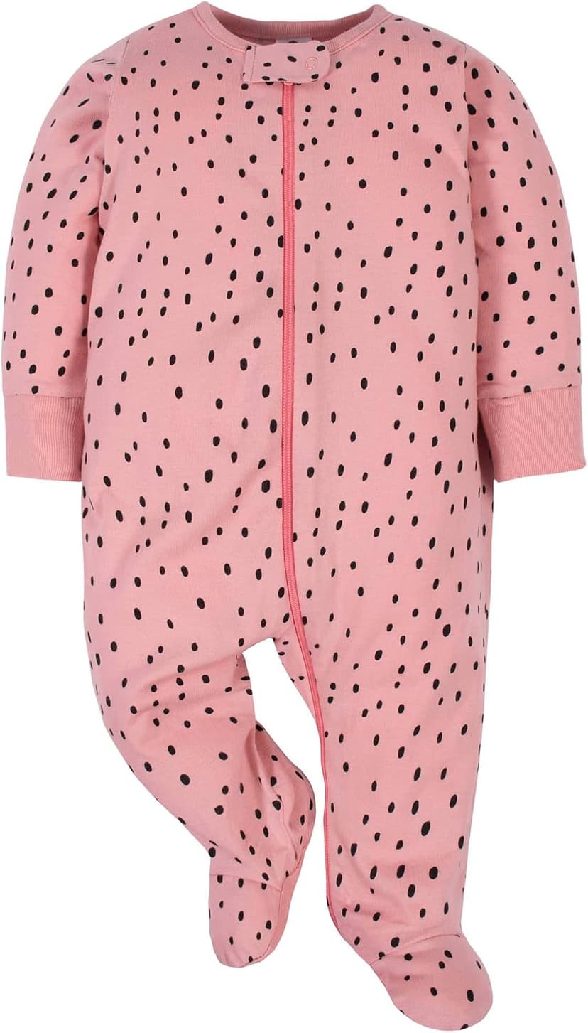 Gerber Baby Girls 4-Pack Sleep 'N Play Footie B08BV2XMG7