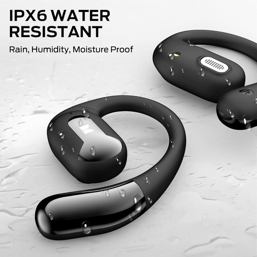 Monster Open Ear AC317 Headphones, Wireless Headphones with Stereo Sound, Bluetooth 5.4, 24H Playback, Crystal Clear Calls, Type-C Charging, Touch Control, Sweat Resistant Open Ear Wireless Earbuds