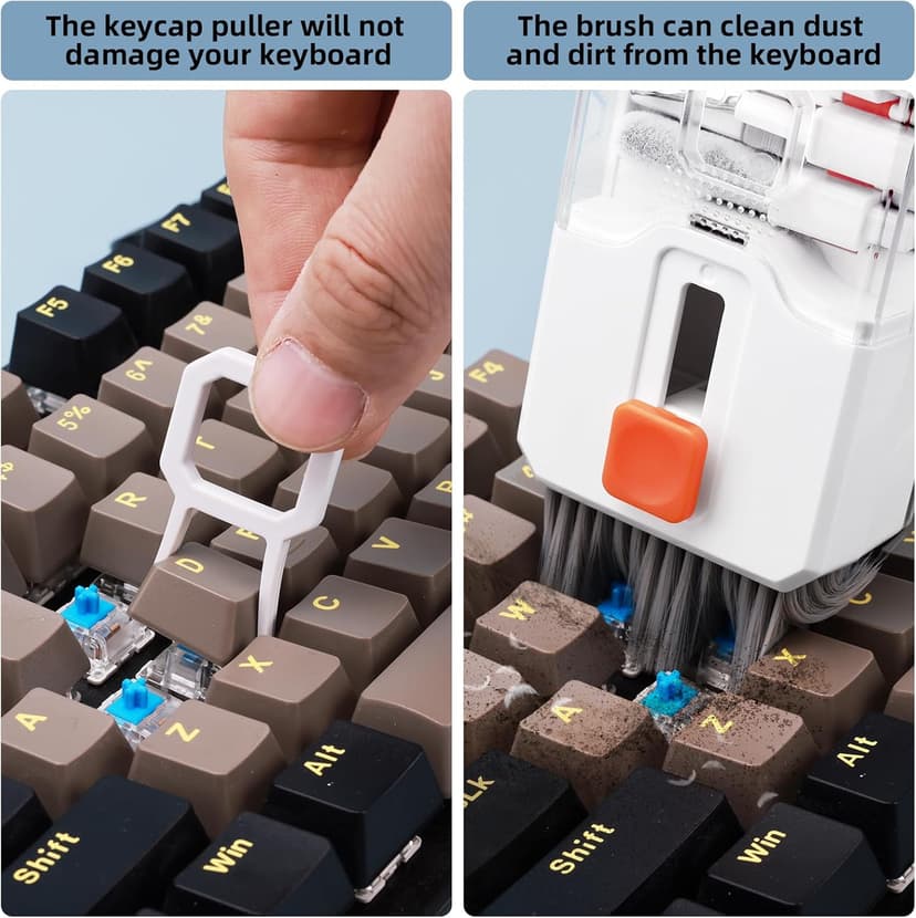 Electronics Deep Cleaning Reusable Brush Tool, Screen-Safe Spray, for iPhone iPad Macbook Airpod Camera, Gaming Accessories Ordilend Keyboard Cleaner & Laptop Cleaning Kit, All-in-1 for Computer PC B0C2VBXRYG