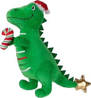 Fringe Studio Pet Toy, REX-MAS is HERE! Green Rex Plush Dog Toy, PetShop Collection (314629) B0FQK351MN