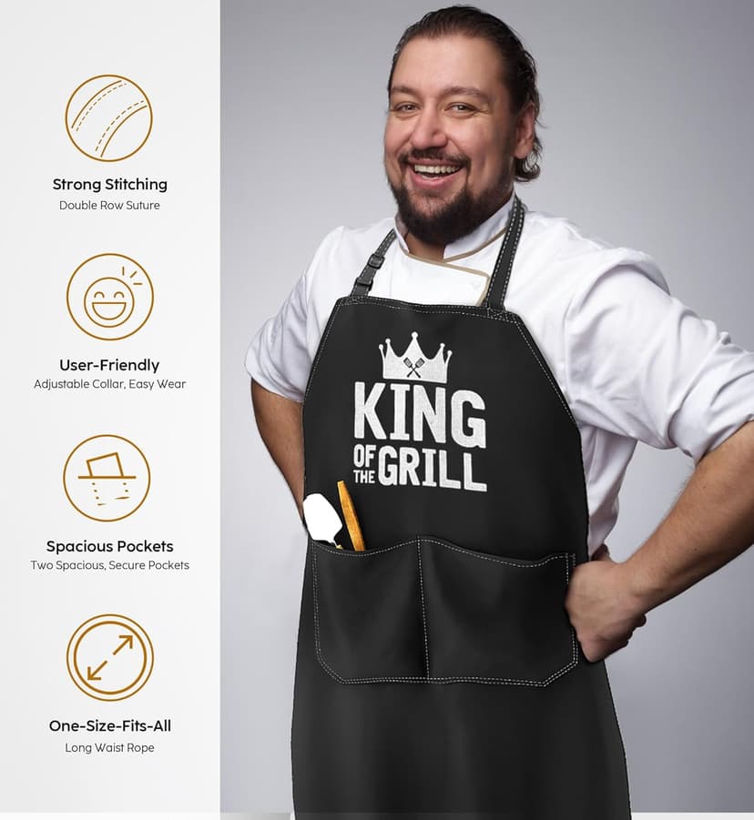 JDNFYGX Gifts for Men Dad Husband Boyfriend Brother, Funny Gifts for Him - Fathers Day, Birthday, Valentines Day, Grilling Gifts for Men, Cooking BBQ Grilling Aprons Gifts for Dad Him, Chef Gifts
