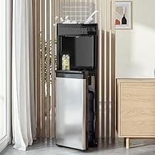3 in 1 Water Cooler Dispenser with Ice Maker, Bottom-Loading Water Cooler Hot and Cold for Home & Office, 33lbs/24H Bullet Ice, Top Loading 3-5 Gallon, Child Safety Lock, Ice Ready in 7 Mins