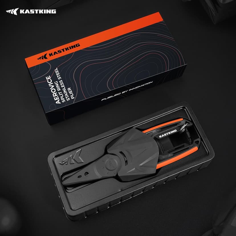 KastKing AeroVice 7.5” Fishing Pliers, 420 Stainless Steel, Uni-Body Construction, Lightweight & Corrosion-Resistant, Multi-Function Jaws, Braid Cutters, Sheath, Lanyard & Carabiner