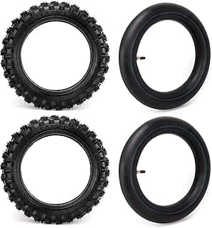 2.50-10 Dirt Bike Tire, 2.5-10" Off-Road Tire and Inner Tube for Dirt Bike with 10" Rim Compatible with Honda CRF50/XR50, Suzuki DRZ70/JR50 and Yamaha PW50