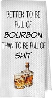 Funny Whiskey Kitchen Towels 16x24 Inch, Bourbon Gifts for Men Women Decorative Hand Towels, Alcohol Lovers Gifts Dish Tea Bar Towel for Kitchen Bar Cart Decor