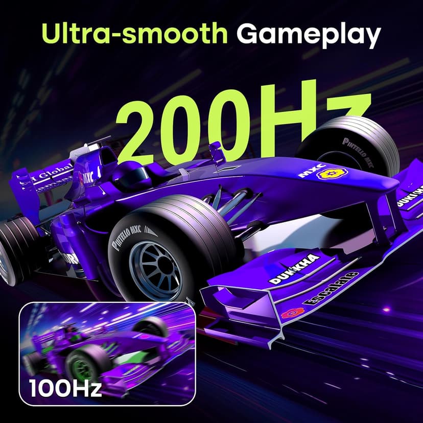 Amzfast 27 Inch 200Hz WQHD (2560 x 1440) Fast IPS Gaming Monitor, Built-in Speakers, 1ms G-SYNC Compatible, HDR400, 132% sRGB, 96% DCI-P3, VESA 100x100, HDMI 2.0 x 2 & DP 1.4 x 2, AMZG27F5Q