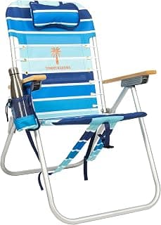 Tommy Bahama Hi-Boy 17" Seat Height 4-Position Lace-Up Suspension Folding Beach Backpack Chair