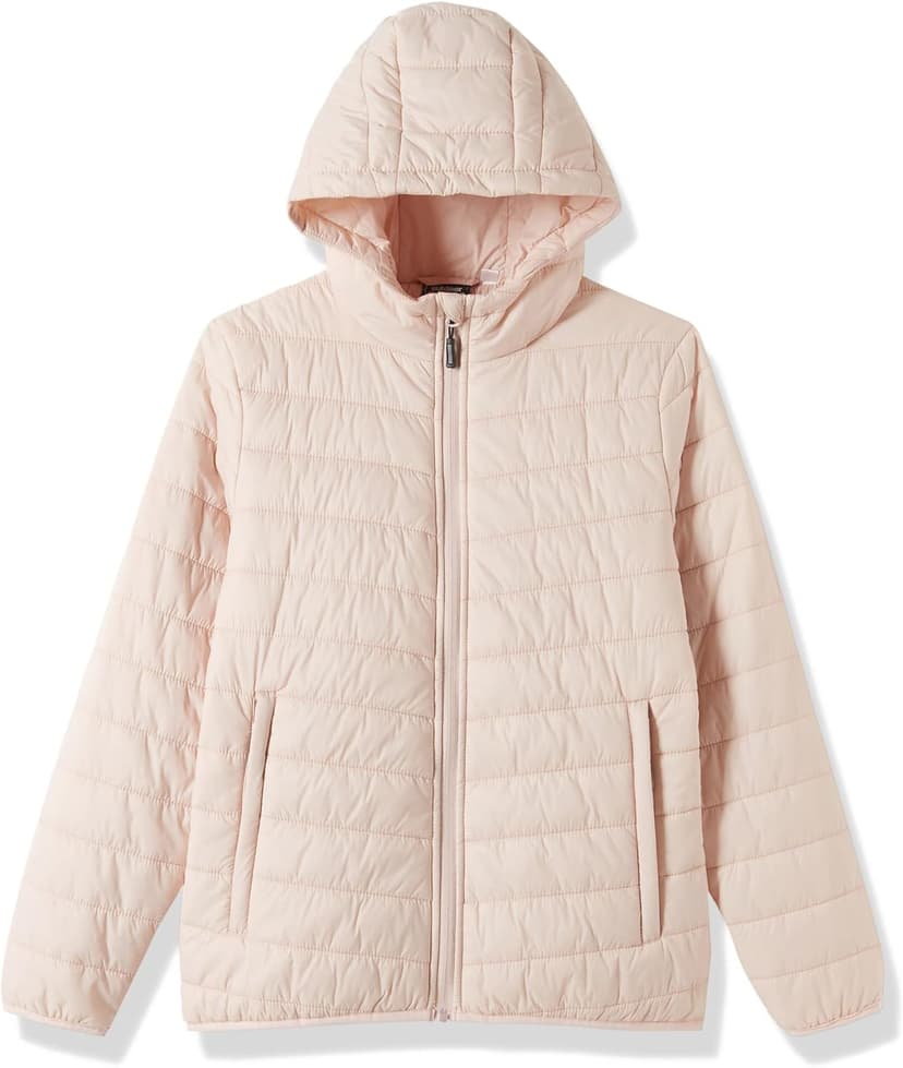Outdoor Ventures Women's Packable Lightweight Full-Zip Puffer Jacket with Hood Quilted Winter Coat