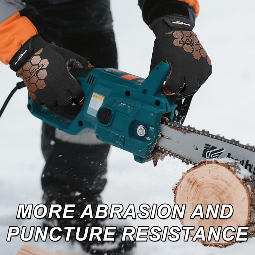 SLARMOR Winter Work Gloves for Men, Insulated, Waterproof, Touch Screen, Warm Thinsulate Lining for Cold Weather