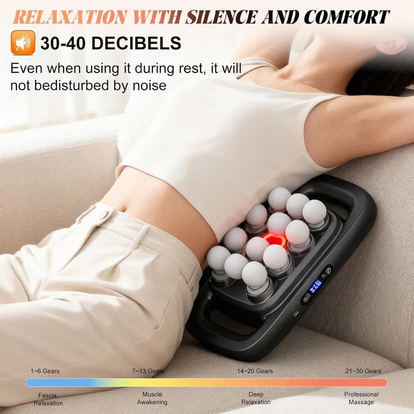 16 massage heads provide wide coverage with adjustable intensity for a comfortable massage at home or office. 16 Head Back Massager, Deep Tissue Massager for Back and Shoulders B0GPWNV85F