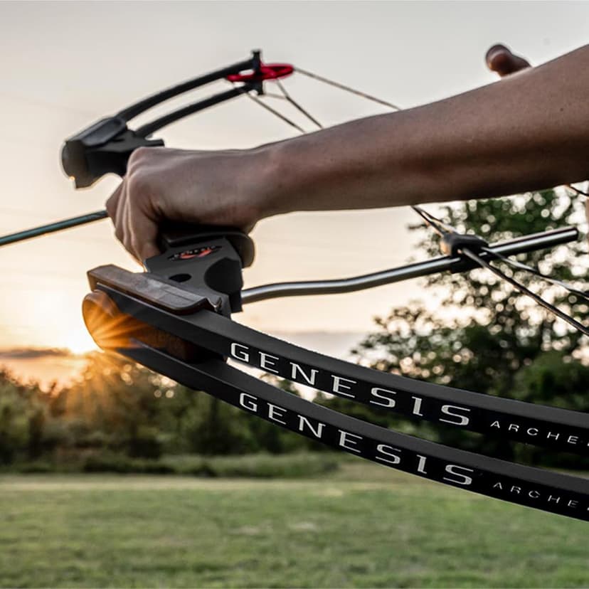 Genesis Archery Original Lightweight Compound Bow with Adjustable Aluminum Riser, 15"-30" Draw Length, 10-20 lb Draw Weight, for Kids and Adults, All Skill Levels