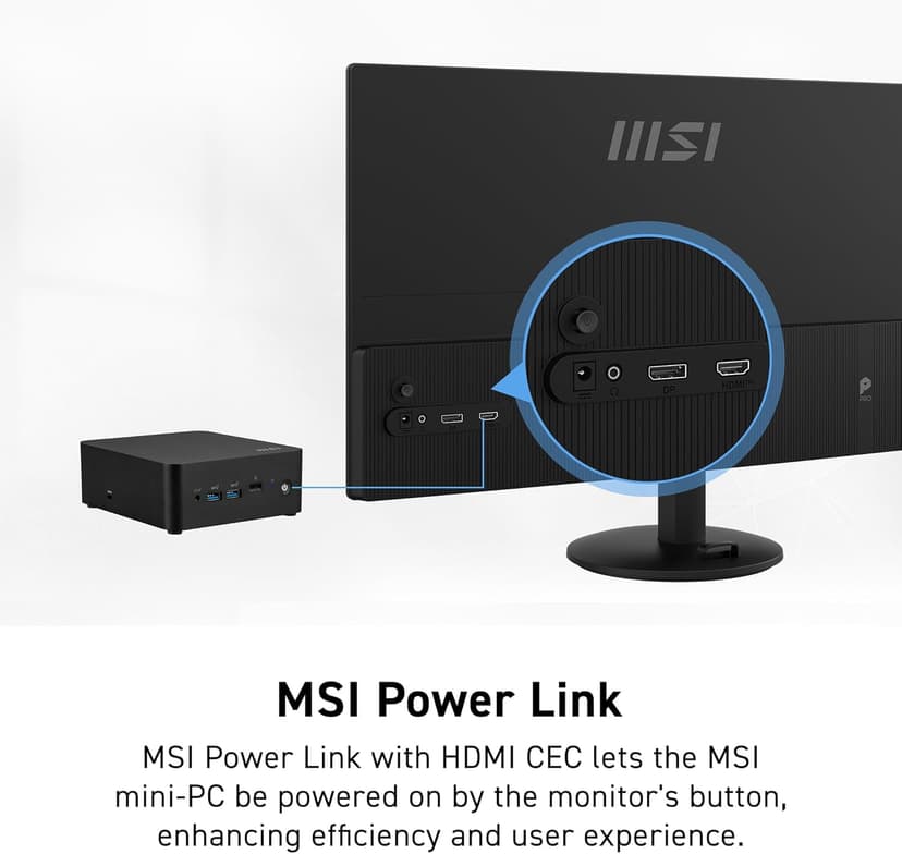 msi PRO MP242LE 24-inch IPS 1920 x 1080 (FHD) Computer Office Monitor, 100Hz, Adaptive Sync, HDMI, DisplayPort, Tilt, 4-Side Slim Bezel 1ms, Black