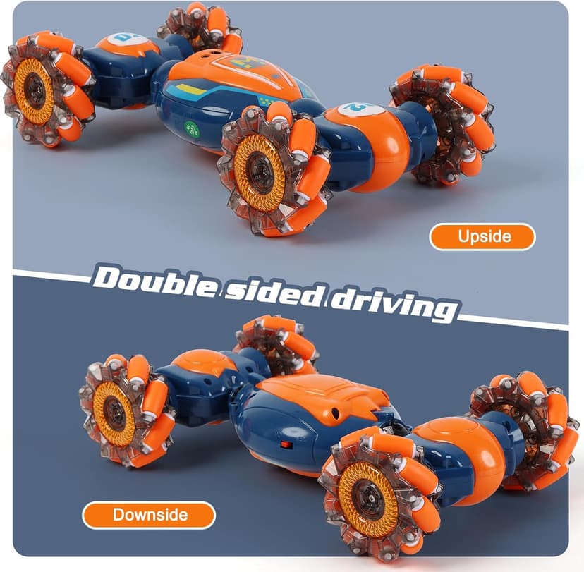 Gesture Sensing RC Stunt Car - Boys Girls Toys Age 6-8-12, 4WD Hand Controlled Remote Control Twist Car with Light & Music,Cool Birthday presents and Ideas Gifts for Kids Age 6 7 8 9 10 11 12 YearsOld B0CT8KCNBD