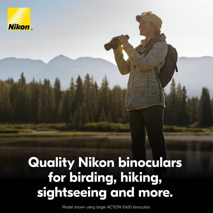 Nikon Action 8x42 Binocular | Multilayer-Coated Nikon Optics, Bright, Wide View, 8X Power, Turn-and-Slide Adjustable eyecups and Tripod-Ready Porro-Prism Design