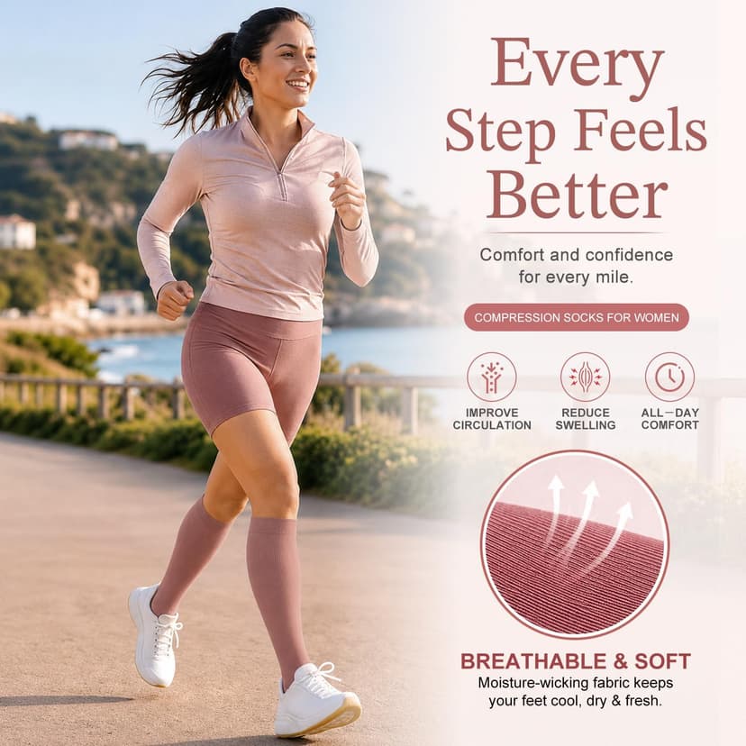 Laite Hebe 4 Pairs-Compression Socks for Women&Men Circulation-Best Support for Nurses,Running,Athletic B0B3RFNH1G