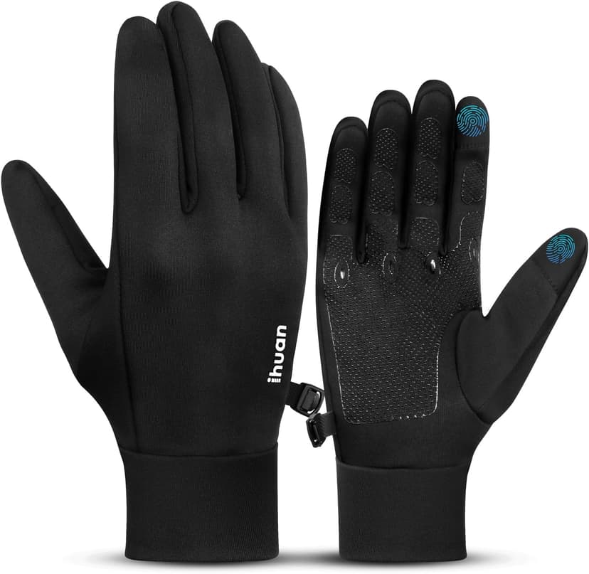 ihuan Winter Warm Running Gloves Women Men, Super Sensitive Touch Screen Fingers for Cold Weather, Thin Lightweight Liner Gloves for Ski, Snow, Hiking, Driving, Camping, Cycling Gift for Women Men