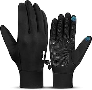 ihuan Winter Warm Running Gloves Women Men, Super Sensitive Touch Screen Fingers for Cold Weather, Thin Lightweight Liner Gloves for Ski, Snow, Hiking, Driving, Camping, Cycling Gift for Women Men
