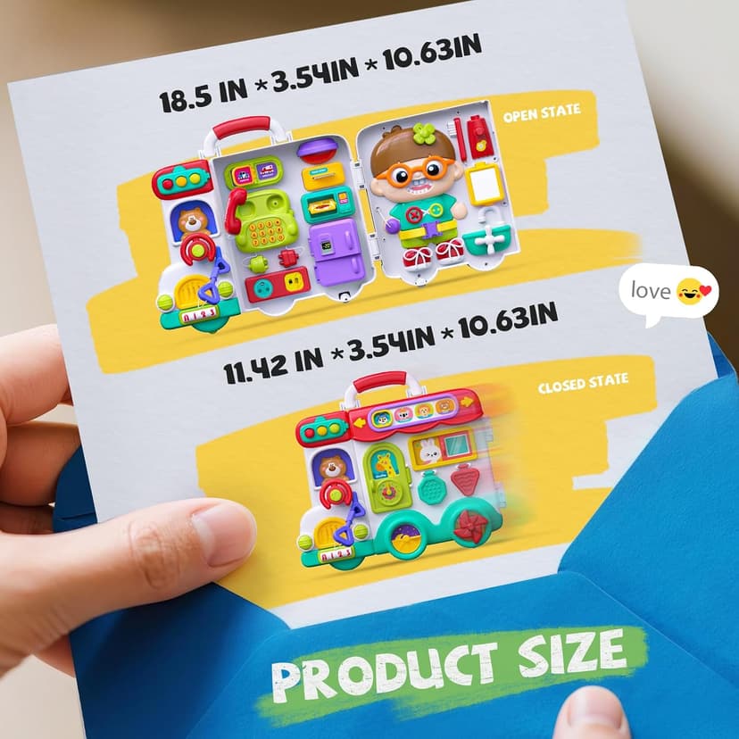 54-in-1 English & Spanish Baby Busy Board Montessori Toys, Ideals 1st Birthday Gifts Boy, 1 Year Old Boy Toys Gifts Montessori Busy Board Toys for 1 Year Old Boy, 1 Year Old Boy Birthday Gift B0D8B9PP9W