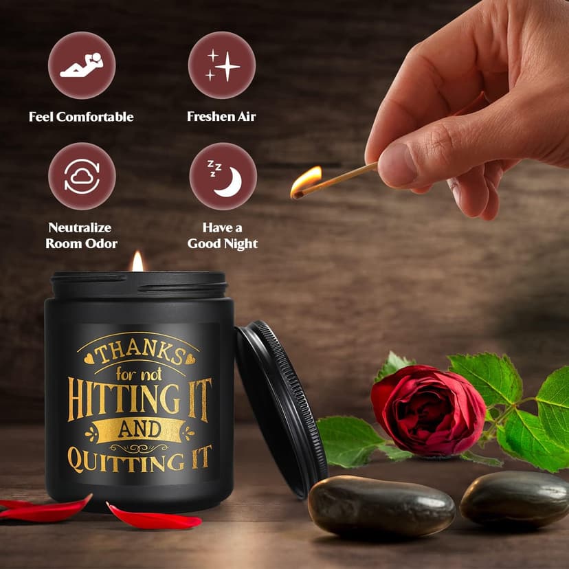Scented Candles for Men - Funny Gifts for Boyfriend - Naughty Birthday Gift for Him - Anniversary Valentines Day Engagement Christmas Love You Presents for Husband Fiance Couples Guy BF