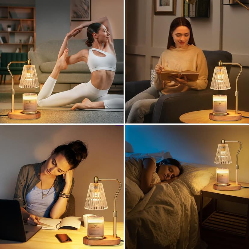 Candle Warmer Lamp with Timer and Dimmer Adjustable Height for Home Room Decor, Brithday Gifts for Women, Candle Warmer for Scented Jar Candles Mother's Day Gifts