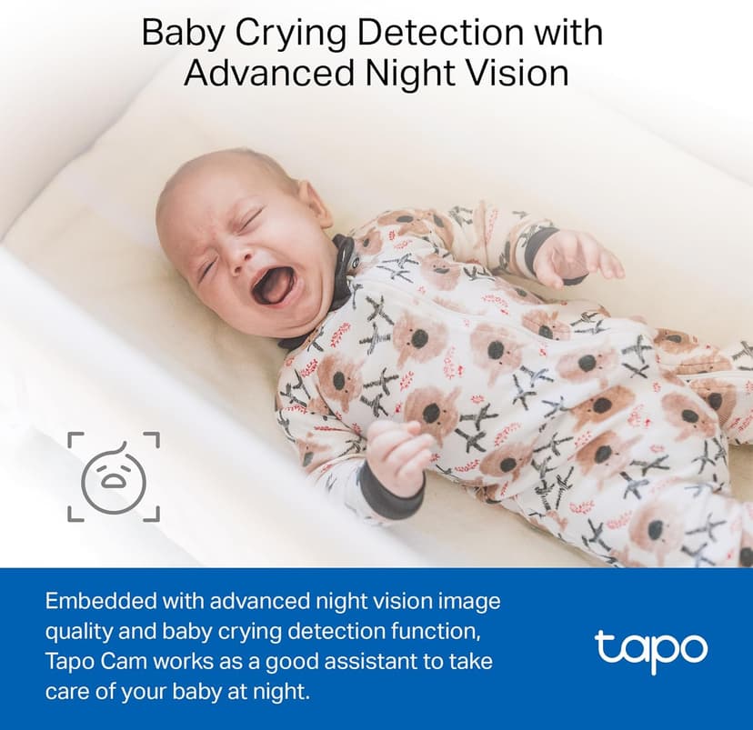 Tapo 1080P Indoor Wired Security Camera - Works as a Baby & Pet Monitor, Motion Detection, 2-Way Audio, Siren, Night Vision, Subscription-Free Local or Optional Cloud, Works with Alexa, C100(4-Pack)
