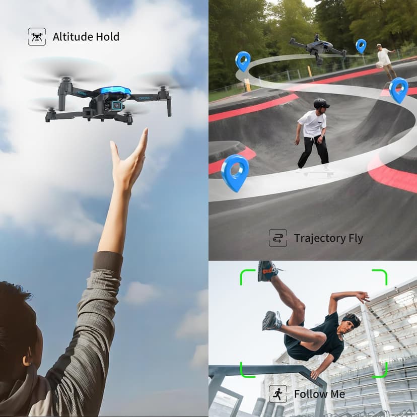 Drone with Camera 1080P with Brushless Motor Drone for Beginner, Long Fly Time, One Key Take Off/Land, RC Quadcopter Toys Gifts for Boys Men Birthday Gifts