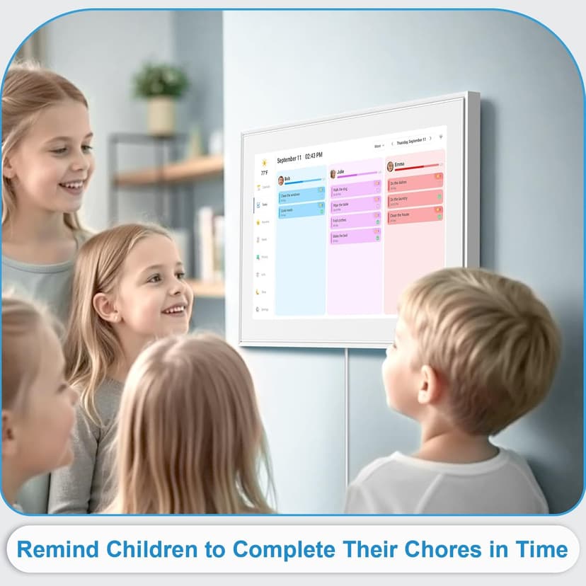 15.6 Inch Digital Calendar Wall Touch Screen Chore Chart, 32GB Electronic Calendar + Smart Family Planner, Wall and Desk Mountable, Gifts for Women Men, Christmas Gifts for Mom Dad