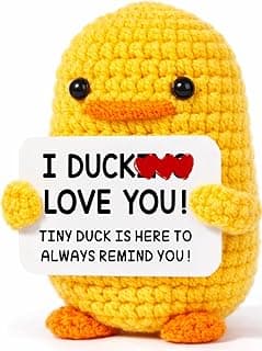 MBL Anniversary for Men Women Her - Funny Small Cute Crochet Duck Gifts for Women Men Wife Husband Girlfriend Boyfriend Fiance Couple Lover Him Birthday Wedding Christmas Stocking Stuffers Present
