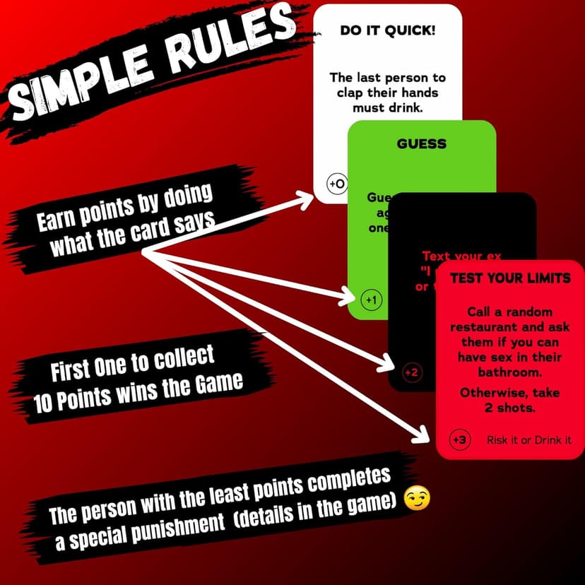 | Fun Drinking Game for Adults: 150 Hilarious Dares & Risky Questions | Adult Party Games for Block Party, Pregame, College, Girls Night, Bachelorette