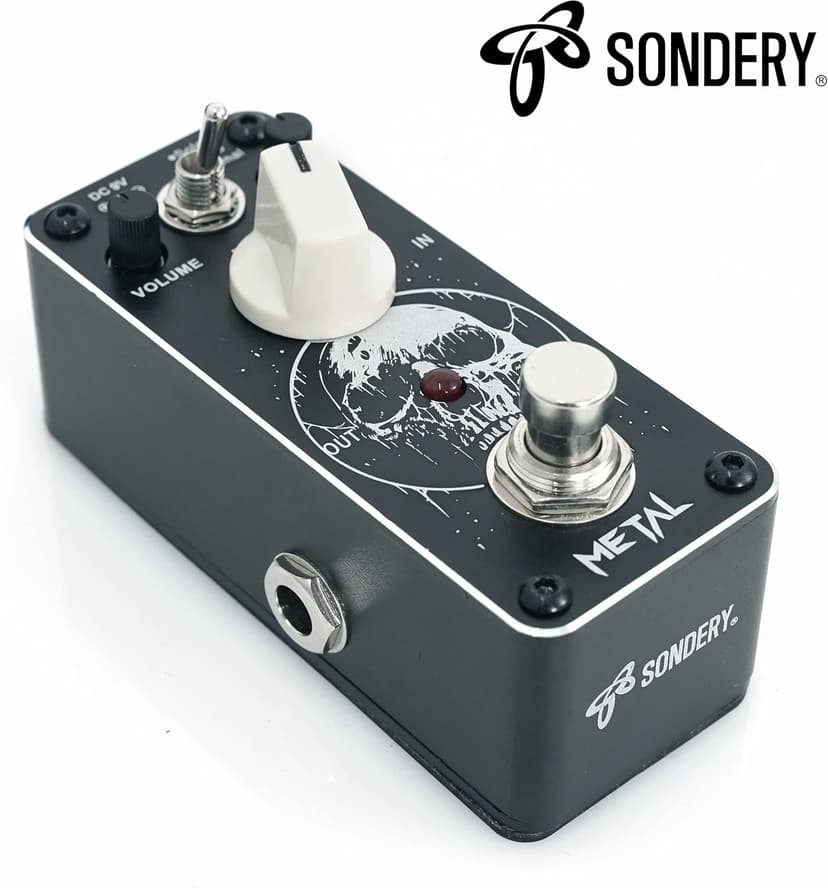 Sondery Metal Distortion Pedal for Electric Guitars, 3 Modes of Solo Turbo and Normal, Warm Smooth Wide Range of Vintage Distortion Sound, Mini Effect Pedal True Bypass, Art Design Series