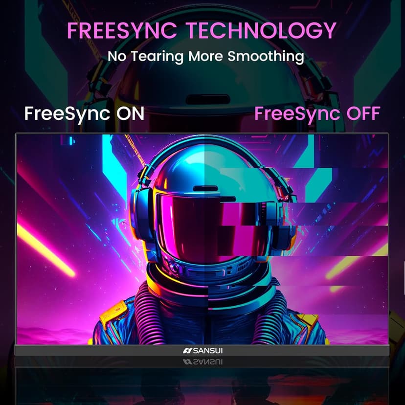 SANSUI 24" 1ms 160Hz Gaming Monitor, FHD 1080P Computer Screen, FreeSync Sync, 4000:1 Contrast, 110% sRGB, HDMI & DP Ports, VESA Mount, HDMI Cable Included