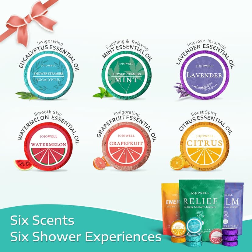 Shower Steamers Aromatherapy - 18 Pack Gifts for Women, Organic Essential Oils, Self Care, Birthday Gifts for Women, Men, Mom, Teen, Relaxation Home SPA Christmas