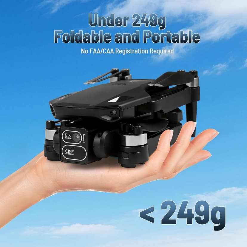 Mini Drone with Camera, 4K HD FPV Drone for Beginners,Brushless Motor, Altitude Hold, Gesture Selfie, One key Return/Emergency Stop,3D Flips, Waypoint Fly, 2 Batteries,Foldable RC Quadcopter.