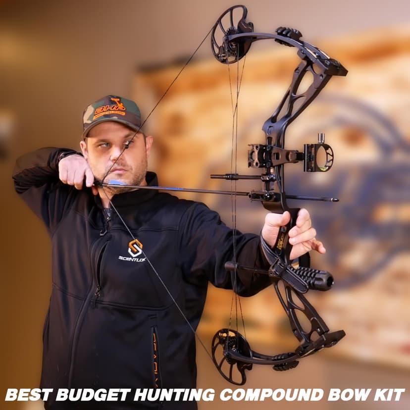 Sanlida Archery Dragon X8 RTH Compound Bow Package for Adults and Teens,18”-31” Draw Length,0-70 Lbs Draw Weight,up to IBO 310 fps,No Bow Press Needed,Limited Life-time Warranty,RH Only