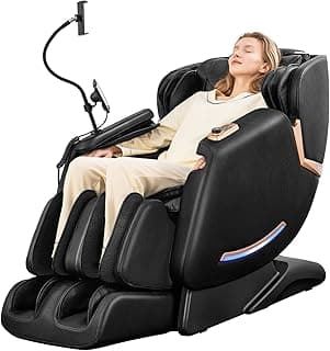 4D Massage Chairs Full Body - 53.5 Extend Sl Track Shiatsu Massage Chair - Zero Gravity Massage Chair,Core Heating & 22 Airbag, Smart Foot Rollers,Ai Voice, Yoga Mode