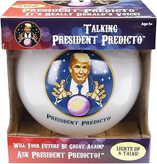 Talking President Predicto - Donald Fortune Teller Ball - Ask Crystal Ball Question & Hear Trump's Real Voice - Makes for Unique Halloween Party Favors & White Elephant Gifts