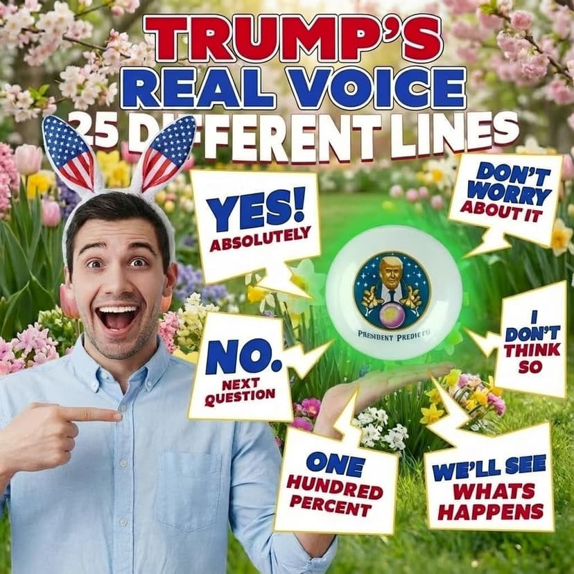 Talking President Predicto - Donald Fortune Teller Ball - Ask Crystal Ball Question & Hear Trump's Real Voice - Makes for Unique Halloween Party Favors & White Elephant Gifts