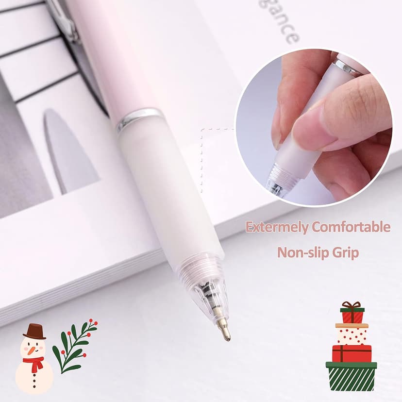 Aisibeiger Ball Point Pen Black Ink Ballpoint Pens with Super Soft Grip Medium Point 1.0mm Office Pens (6 pack)