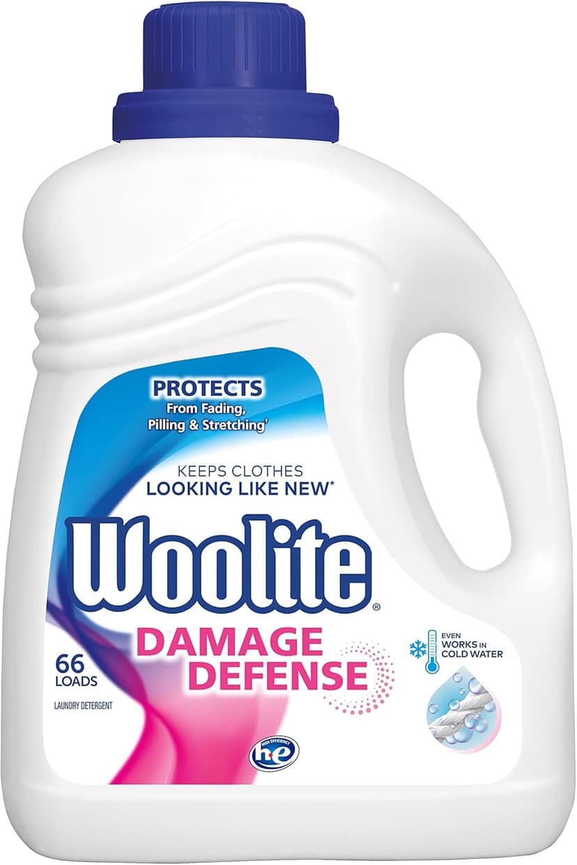 Woolite All Clothes Liquid Laundry Detergent, 66 Loads, Gentle Cycle, Regular & HE Washers, Multicolor, 100 Fl Oz , Sparkling Falls