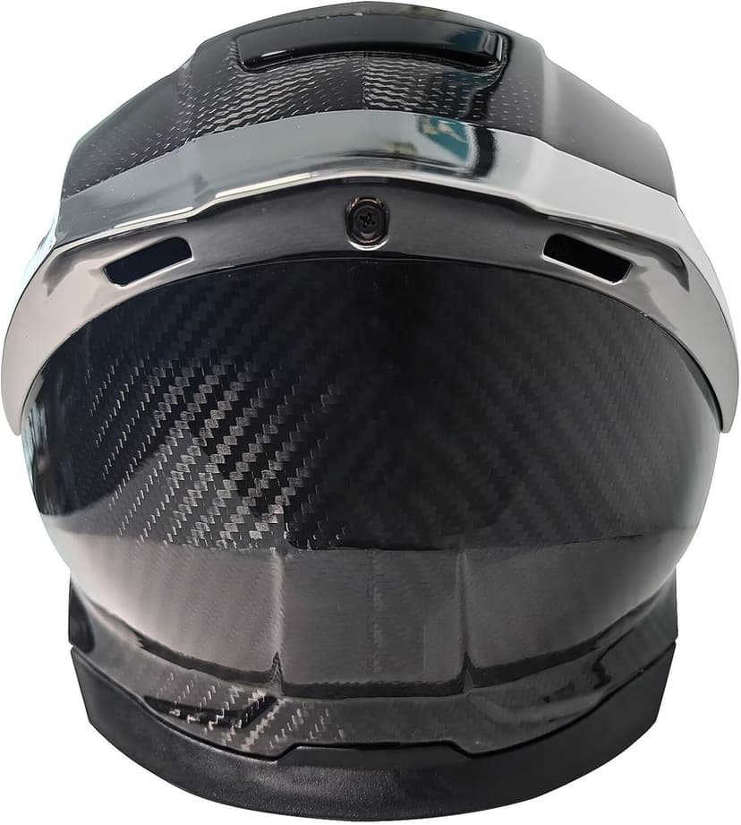 Motorcycle Carbon Fiber Full Face Helmets, with Spoiler Sport Touring Street Moped Scooter Chopper ATV Snowmobile Motorcycle Helmet, DOT Approved