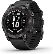 Garmin fēnix 7 Pro Sapphire Solar, Multisport GPS Smartwatch, Built-in Flashlight, Solar Charging Capability, Black