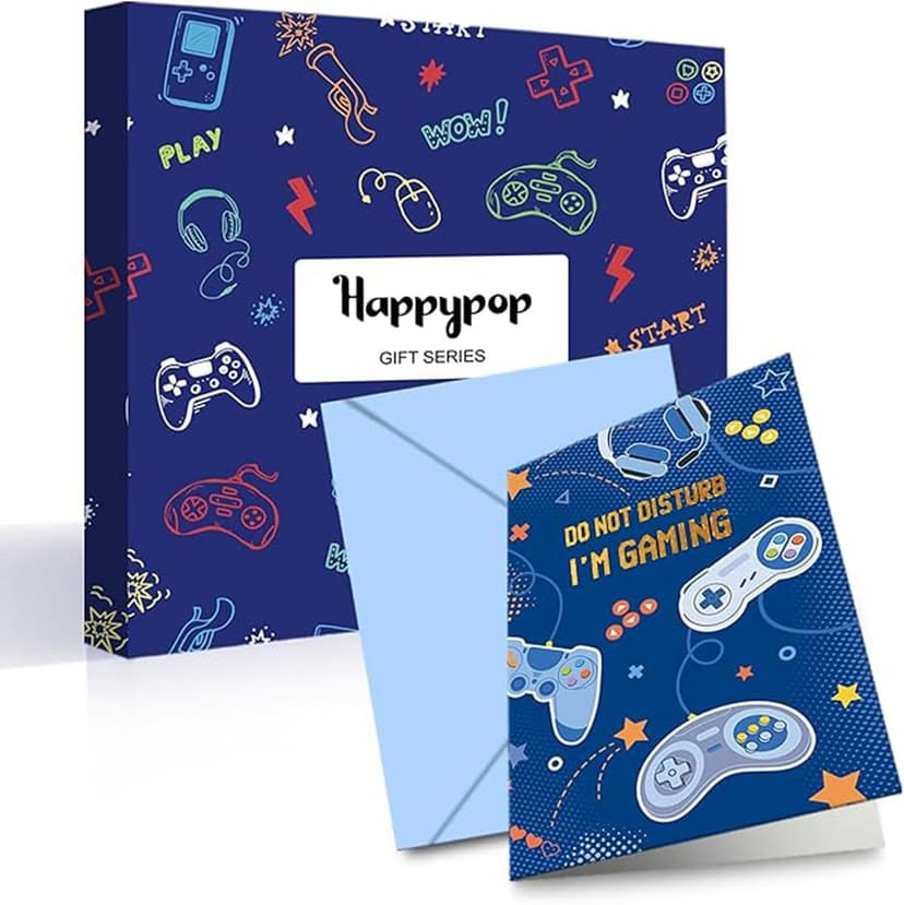 Gamer Gifts for Teens Boys - Video Game Gifts, Gaming Socks for Kids 4-18 Years with Greeting Card
