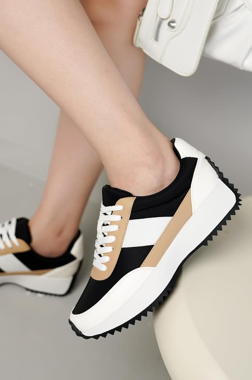 Project Cloud Womens Sneakers - Memory Foam Insole and Lightweight Spring Shoes - Non-Slip Lace Up Trendy Shoes - Fashion Sneakers for Women